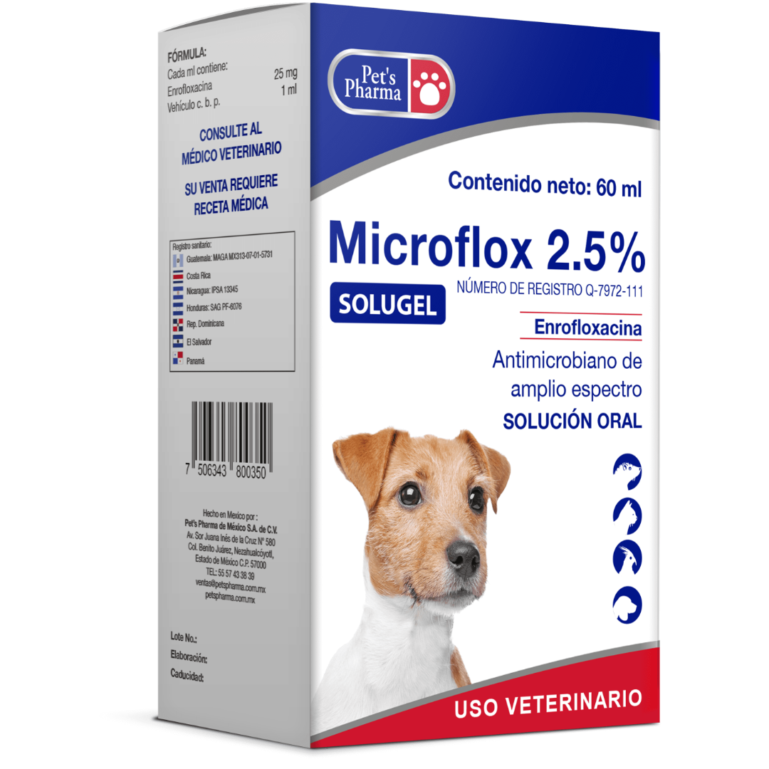 Microflox 2.5% Solugel 60ml - Pet's Pharma Microflox 2.5% Solugel 60ml - Pet's Pharma